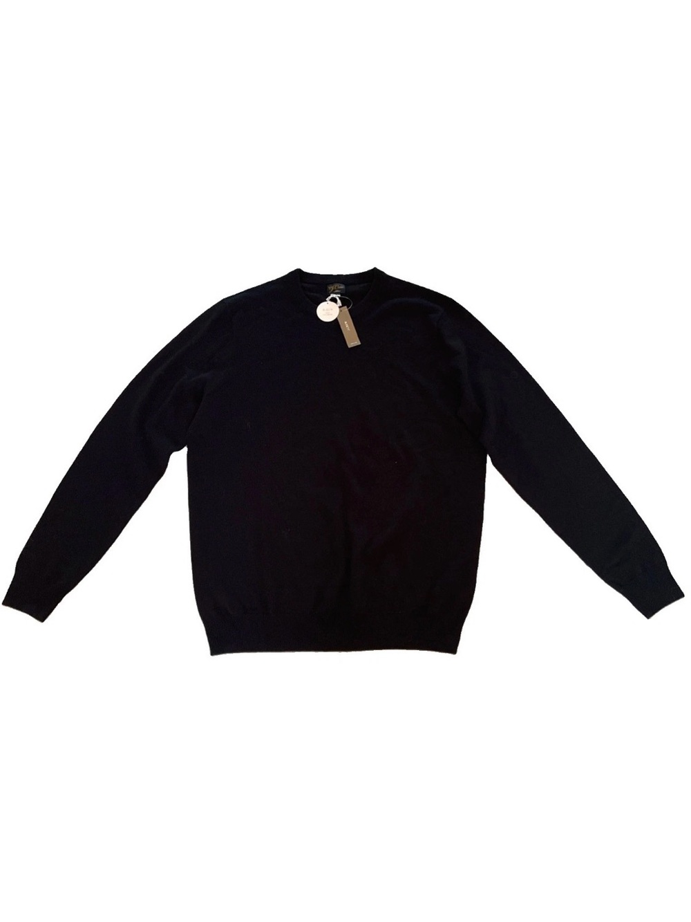 NWT J. CREW Cashmere Crewneck Sweater Black Men’s Size XL-T $158 Preppy - Picture 4 of 11